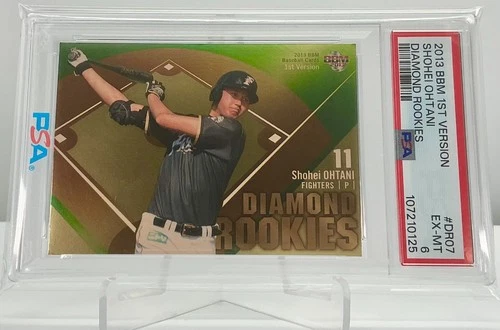 SHOHEI OHTANI 2013BBM 1ST VERSION DIAMOND ROOKIES #DR07 PSA6!ROOKIE CARD!LOWPOP!