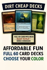 MTG 60 Card Dirt Cheap Deck - pick a color - ready to play + bonus!
