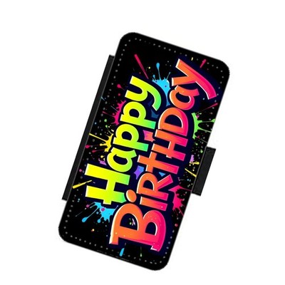 Geburtstagsgeschenk Handy Hülle Wallet Flip Cover für iPhone Samsung Pixel Fun HAP1