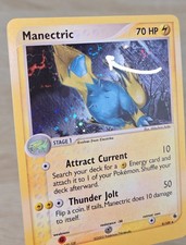 PERFECT WHOLE SWIRL 🌀💫 LP Manectric 9/109 Holo Rare Ex Ruby & Sapphire Pokemon