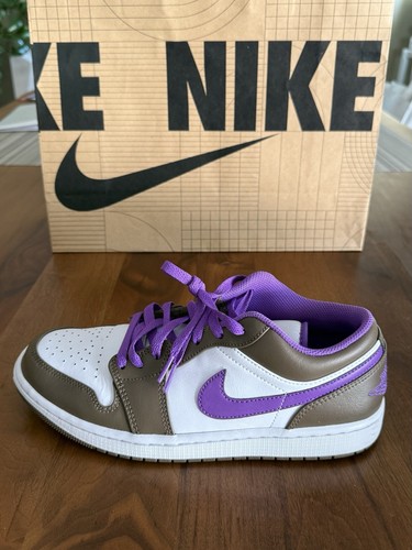 Nike Air Jordan 1 Low "Purple Mocha" Wild Berry/ White 553558-215 Men's Size 9 - Bild 3 von 10