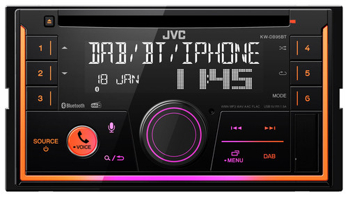 JVC MP3 USB 2DIN DAB Bluetooth CD Autoradio für Fiat Panda 2003-2012 grau - Bild 5 von 9