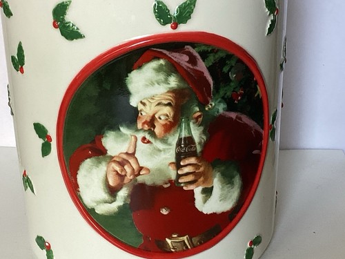 Coca Cola Santa Claus Round Cookie Jar Department 56, 75 Anniversary of Santa - Picture 5 of 12