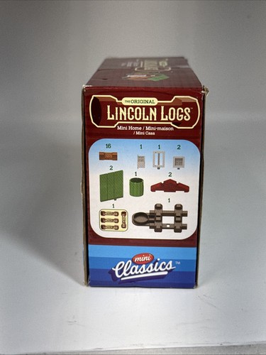 Original Lincoln Logs Mini Home 27 PC Building Set Mini Classics Real Wood Logs - Picture 4 of 5
