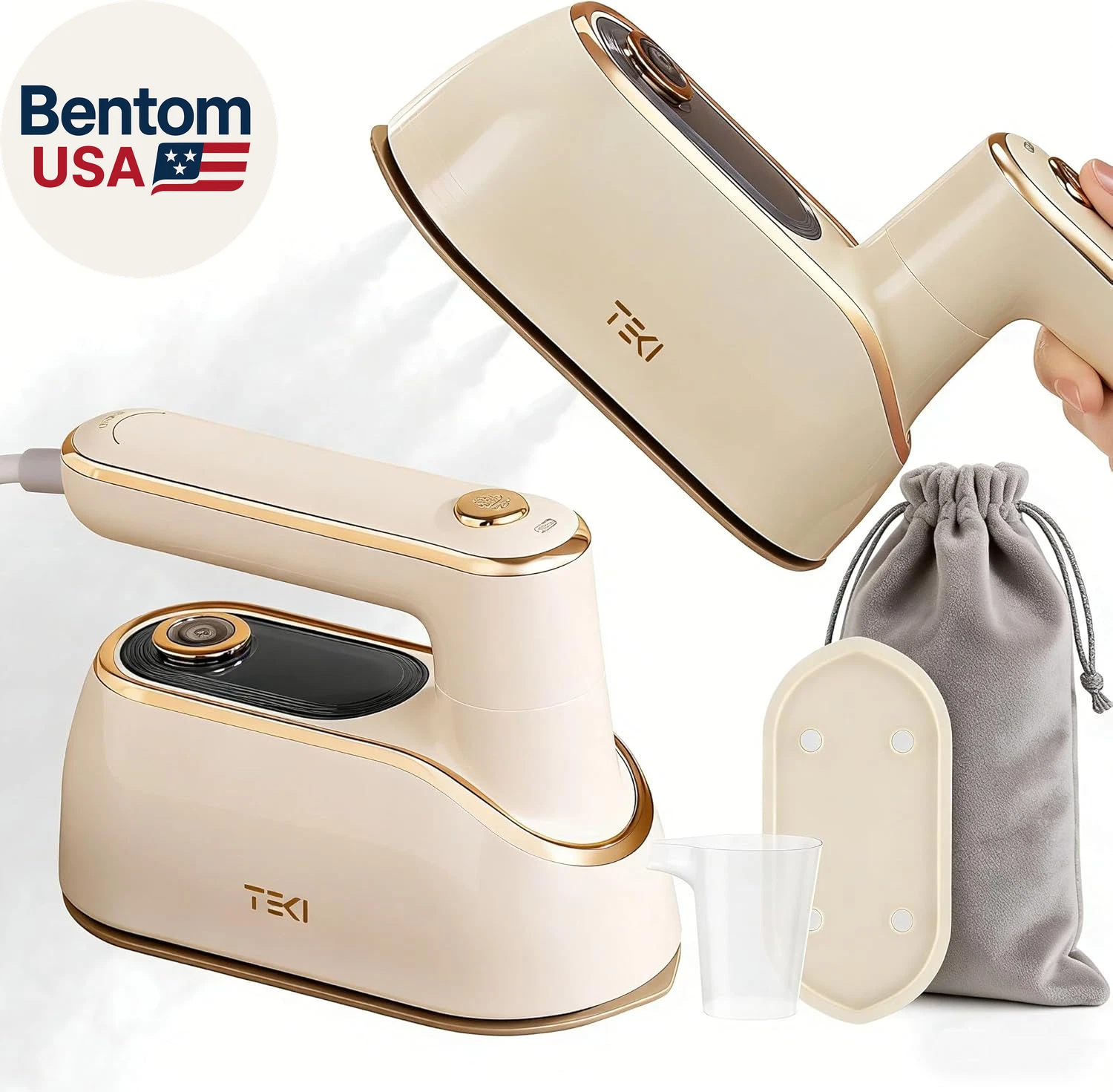 Travel Steamer for Clothes Portable Rotary Garment Iron 1200W Small Travel Steam