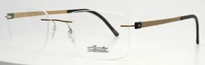 SILHOUETTE 5450 20 6051 5452 Gold Mens Rectangle Rimless Eyeglasses 55-21-145