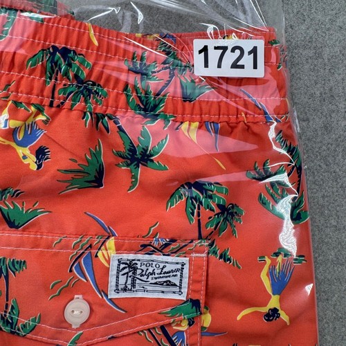 Bañador Polo Ralph Lauren Traveler para hombre 2XB "Hula Girl" naranja grande alto - Imagen 13 de 13