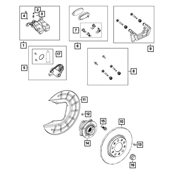 For Jeep Cherokee 2015-2020 Mopar Rear Disc Brake Caliper Bracket Mounting Bolt - Image 2 of 2