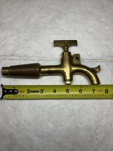 Vintage Antique Solid Brass Barrel Bung Spigot Keg Tap 5 LOCKABLE Breweriana - Picture 2 of 5