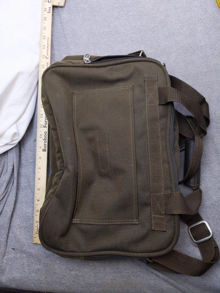 Atlantic Brown Travel Shoulder Bag Carry On Organizer Nylon Laptop Briefcase - Image 4 of 4