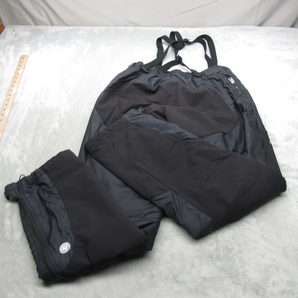Marmot Snow Bibs Pants Mens Large Black Insulated Water Resistant Ski 32x33 - Image 3 of 4