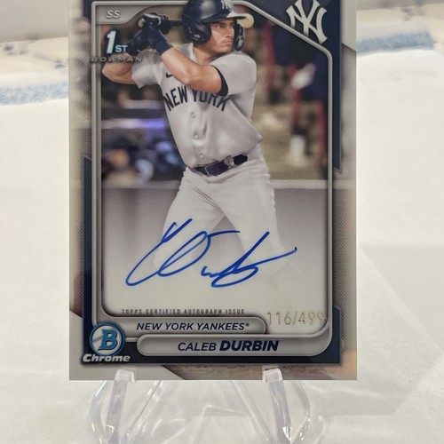 Caleb Durbin 2024 Bowman Chrome 1st Prospect Auto Refractor /499 #CPA-CD - Picture 3 of 24