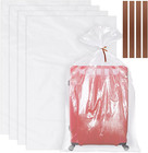 4 Pack Large Clear Plastic Bags, 40" X 60" Moistureproof Dustproof Large Storage