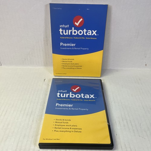 USED 2017 TurboTax Premier Investments & Rental Property, Fed & State Income Tax