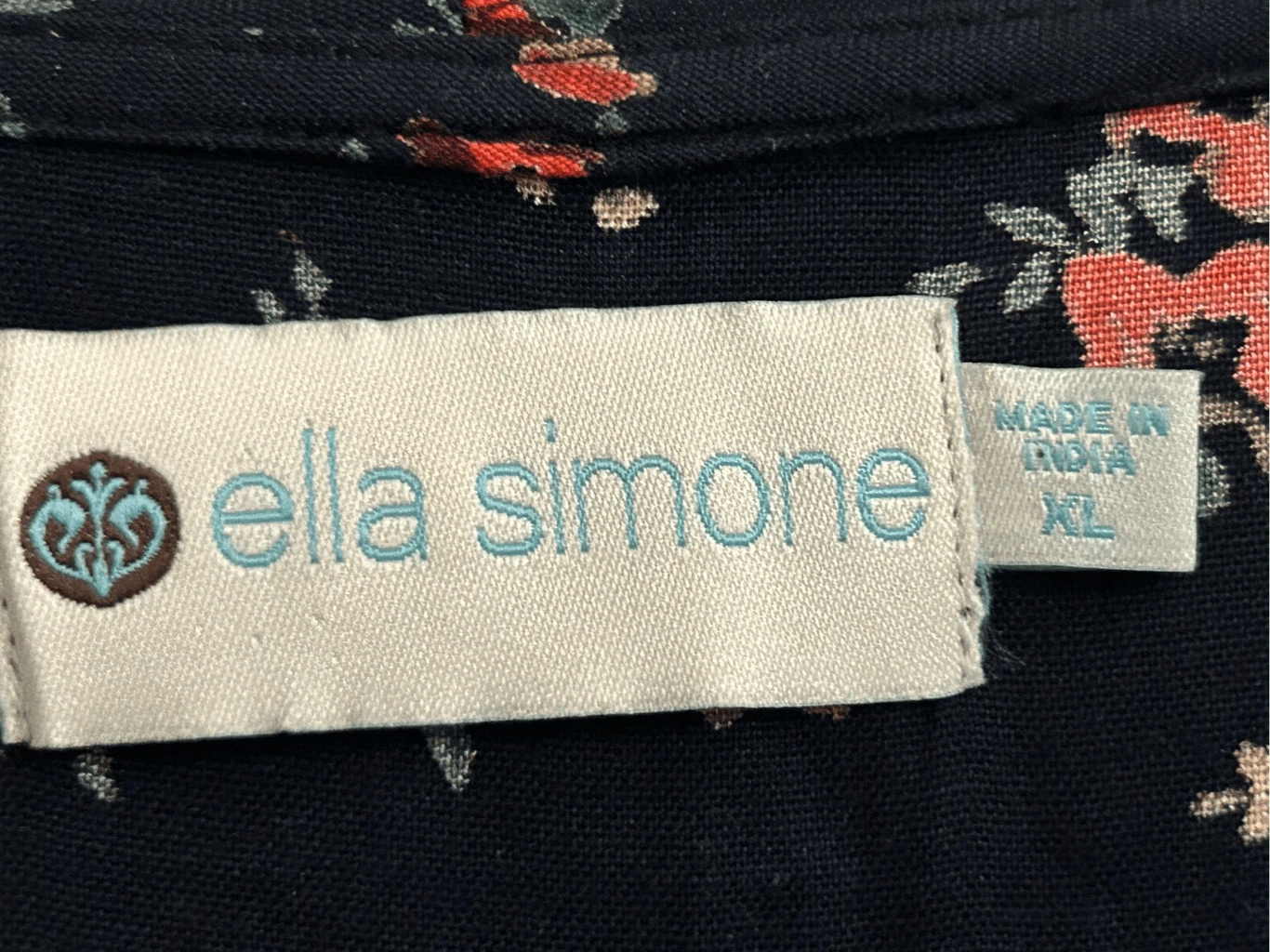 VETEMENTS Abito midi floreale con bottoni davanti Ella Simone e cintura autocravatta taglia XL Cottagecore