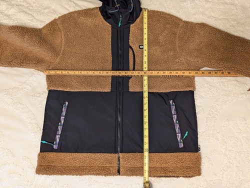 Picture Organic Clothing Fleece Zip Up Hoodie Jacket Mens Large Brown & Black LN - Afbeelding 3 van 17