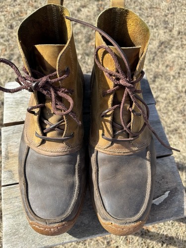 Vintage Men’s Sorel Chukka Chugalug Boots British Tan Leather Rubber Sole Sz 12 - Picture 6 of 13