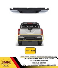 NISSAN NAVARA D23 2016 - 2022 REAR BUMPER CHROME BLACK NO PARKING SENSORS NEW