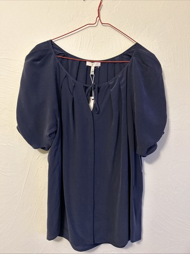 NWT Joie Silk Berkeley Blouse in Navy Blue Sz S - Picture 4 of 8