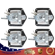 4 Pcs T-handle Tool Box Lock RV Door Latch w/8 Keys Stainless Steel