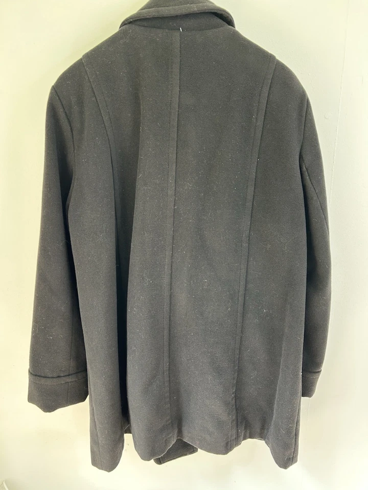 Chaqueta Abrigo Liz Claiborne Mujer Negra Botón Frontal Clásica XL Leer Notas Foto 4 de 4