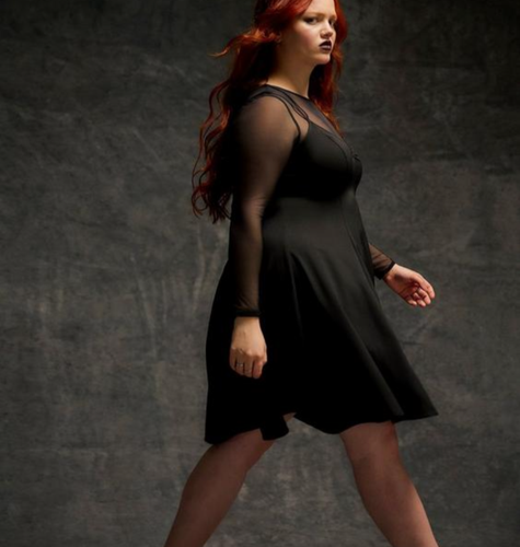 Torrid 1X Nightfall Black Strappy-Back Mini Goth Plus Dress NWT - Picture 5 of 11