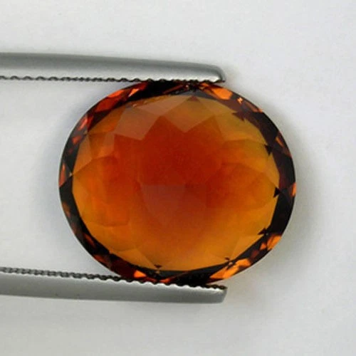 11.56 ct - OUTSTANDING LUSTROUS - NATURAL MADEIRA CITRINE  Oval  9010 BL - Image 2 of 2
