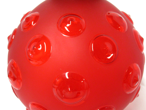 ANTIQUE RED SATIN BULLSEYE 10" BALL SHADE FOR GWTW OR OTHER OIL LAMP - Picture 11 of 11