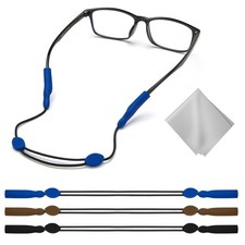 Kids Adjustable Glasses Strap - 3Pcs Multicolor Eyewear Lanyard