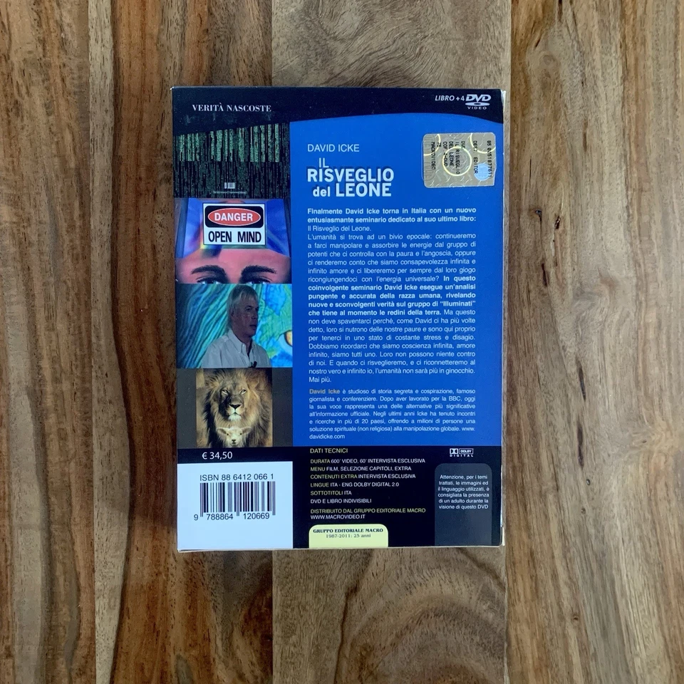 Il Risveglio del Leone di David Icke 4 DVD + Libro Seminario Completo Come Nuovo - Immagine 3 di 4