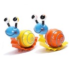 Metal Garden Decor Cute Snail Yard Art Outdoor Lawn Patio Ornament Fence Deco...