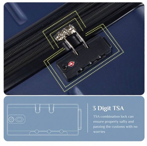 Sweetcrispy Hardshell Luggage W/Spinner Wheels, TSA Lock, Expandable, 24 Inch - Picture 12 of 12