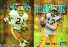 Terry Allen 1997 Topps Finest Atomic Refractor Gold Dominators #337 SP Variant