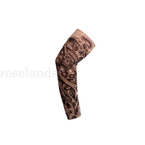 Nylon Stretch Costume Fake Tattoo Sleeve Arm Stocking Fancy Dress Pack of 6 AU - Picture 9 of 10