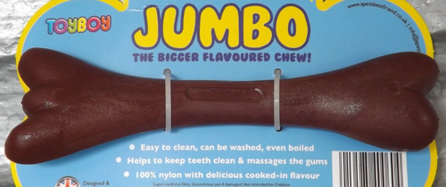 ToyBoy Nylon Dog Bone Bacon Flavoured Dog Chew for Medium Sized Dogs Fun Strong - Picture 3 of 6