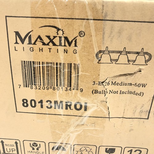 Maxim Lighting 8013MROI 3-Light Early American Bath Vanity 24"x7" New - Picture 3 of 5