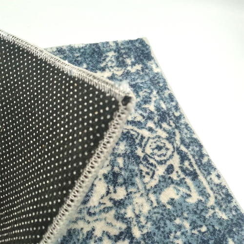Vintage Rug Runner For Hallway 2 x 4.3 Foot Washable Medallion Blue Indoor Rug - Picture 4 of 11