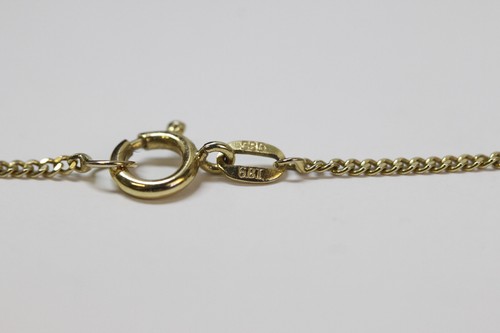 585 Yellow Gold Necklace and Pendant Heart Shape with Diamonds - Picture 11 of 12