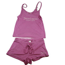 Juicy Couture 2pc Sleepwear Short Set Pink Berry Wind Women's Size M