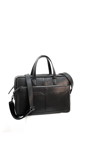 Bolso para Laptop Negro Cuero de Vaca Maletín Hombro Oficina Viaje Bolso Mensajero - Vídeo 1 de 1