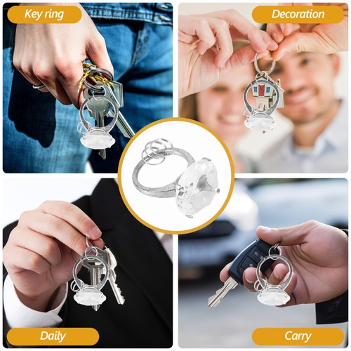 Llavero de compromiso grande porta llaveros boda regalo romántico nuevo - Imagen 8 de 12