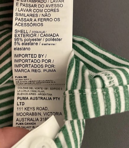 Puma Golf Shirt Polo Caddie Stripe XL Amazon Green OUTING LOGO NWT MSRP $65 - Picture 6 of 8