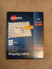 Avery Shipping Labels with TrueBlock Technology Laser 3 1/2 x 5 White 400/Box