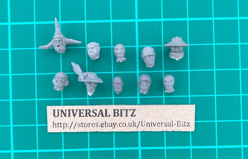 Bretonnia Bretonnian Heads Various Mixed x 10 C Warhammer AOS RARE OOP E2 C