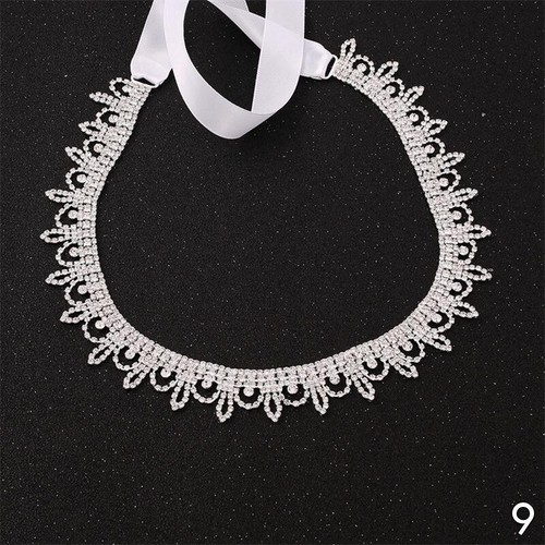 Cinturón de vestido de novia ajustado con cadena de diamantes de imitación, cinturón de dama de honor nupcial de diamante - Imagen 54 de 75
