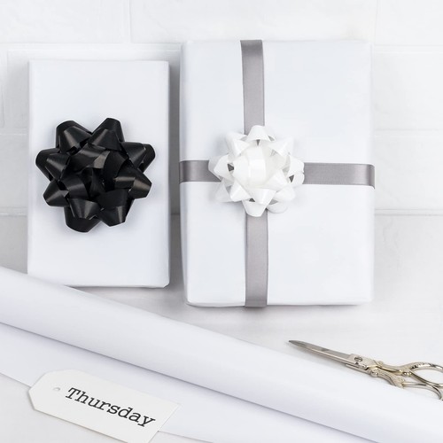 White Wrapping Paper Solid Color - Mini Roll - for Wedding Birthday Shower Co... - Picture 7 of 9