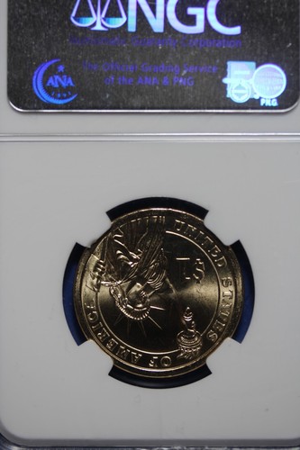 2008-P NGC BRILLIANT UNC John Quincy Adams Presidential Dollar $1 #B50040 - Picture 2 of 2
