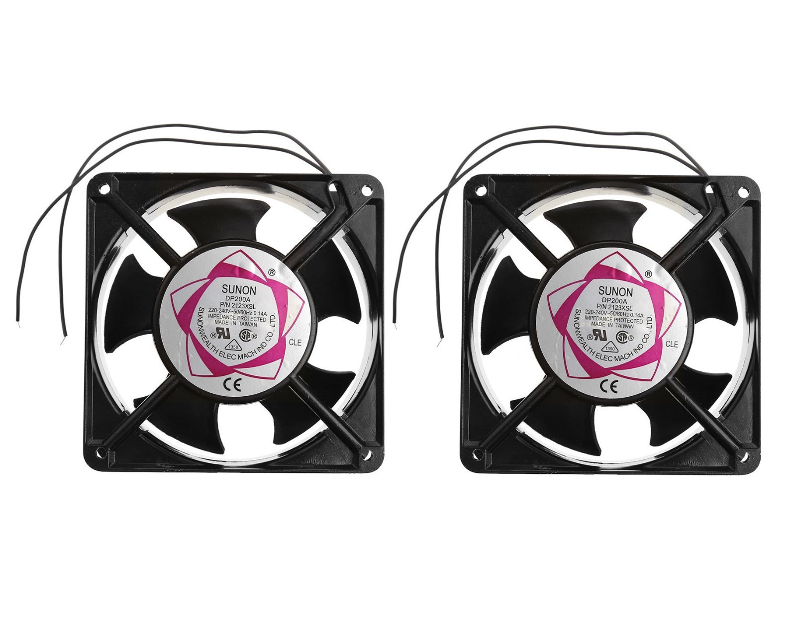 (2) Pack SUNON DP200A-2123XSL AC 220V 240V Case Cooling fan Sleeve Bearing (NEW) (2) Pack SUNON DP200A-2123XSL AC 220V 240V Case Cooling fan Sleeve Bearing (NEW)