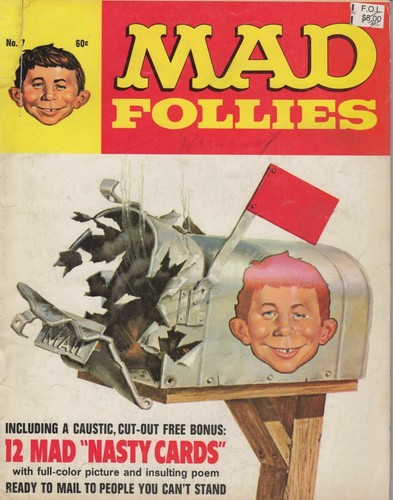 Mad Magazine - Mad Follies - Number 7 - Includes Attached Nasty Cards - 1969 - Imagen 1 de 2