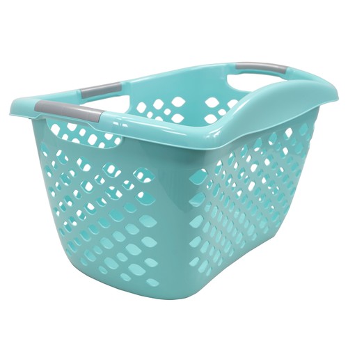 1.8 Bushel Hip Grip Plastic Laundry Basket, Teal, Adult / Tween - Picture 7 of 12